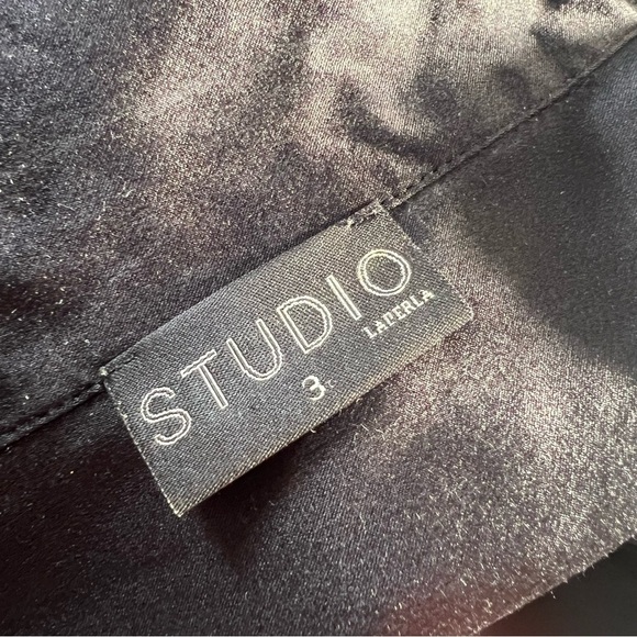 La Perla black silk robe Basic Silk Sleepshirt lingerie luxury Italian made sz M - Picture 6 of 12